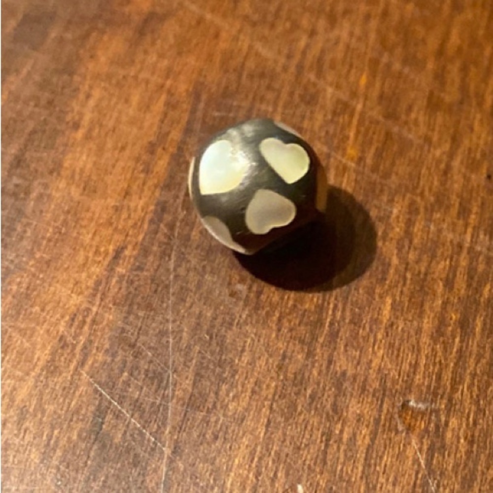 Pandora mother of pearl heart Cham 925 silver